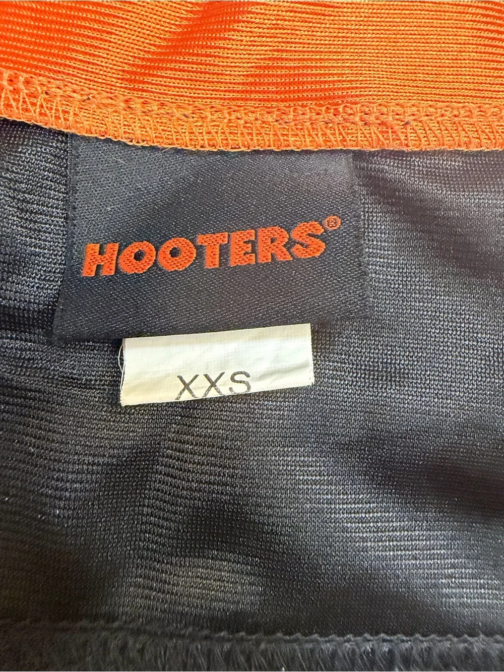 Vintage Hooters Girl Uniform Football Jersey Crop Top Women's XXS Black 